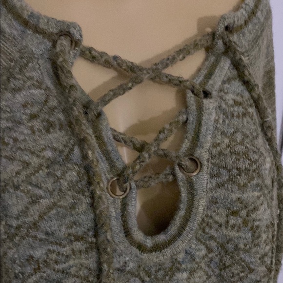Free People Olive Green Wool Sweater - Picture 5 of 9